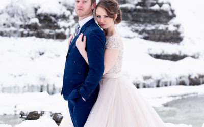 Holly + Dan’s Winter Elopement Session at Letchworth State Park